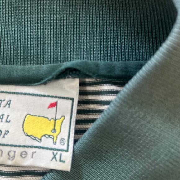Vintage Augusta National Golf Shop Slazenger Polo Shirt XL Green Stripe Masters‎ - Picture 6 of 8